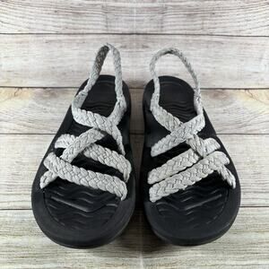 Walkuu Womens Size 10 Braided Summer Essentials Lightweight Slingback Sandals